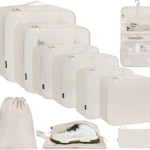10 Set Packing Cubes Various Sizes Packing Organizer for Travel Accessories Luggage Carry On Suitcase