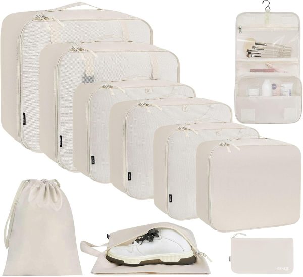 10 Set Packing Cubes Various Sizes Packing Organizer for Travel Accessories Luggage Carry On Suitcase