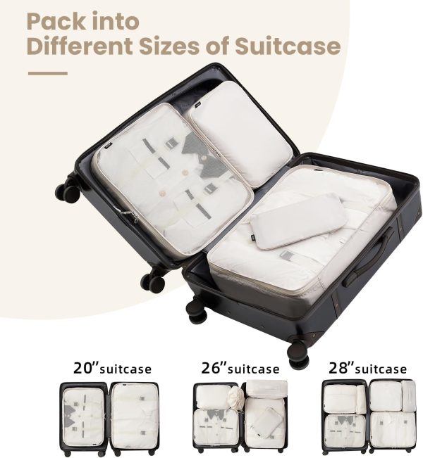 10 Set Packing Cubes Various Sizes Packing Organizer for Travel Accessories Luggage Carry On Suitcase - Image 7