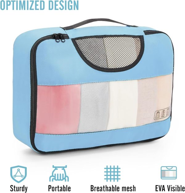 Veken 8 Set Packing Cubes for Suitcases, Travel Bag Organizers for Carry on Luggage, Suitcase Organizer Bags Set for Travel Essentials Travel Accessories in 4 Sizes(Extra Large, Large, Medium, Small) - Image 8